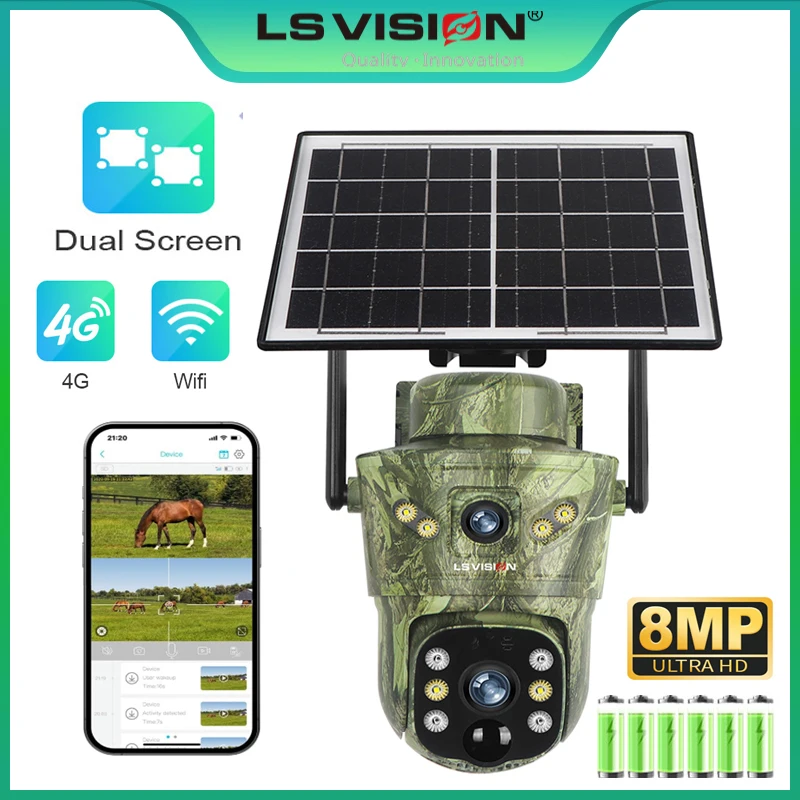 Hunting Outdoor Camera - LS VISION 8MP 4G Solar Hunting
