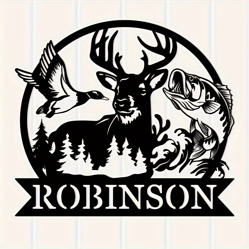 Outdoor Hunting Names - Custom Name Deer Hunting Wall Art