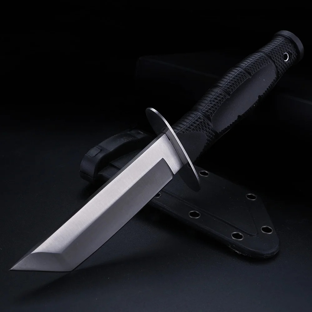 Hunting Knife Outdoor Edge - Black Handle Outdoor Straight Edge Fixed