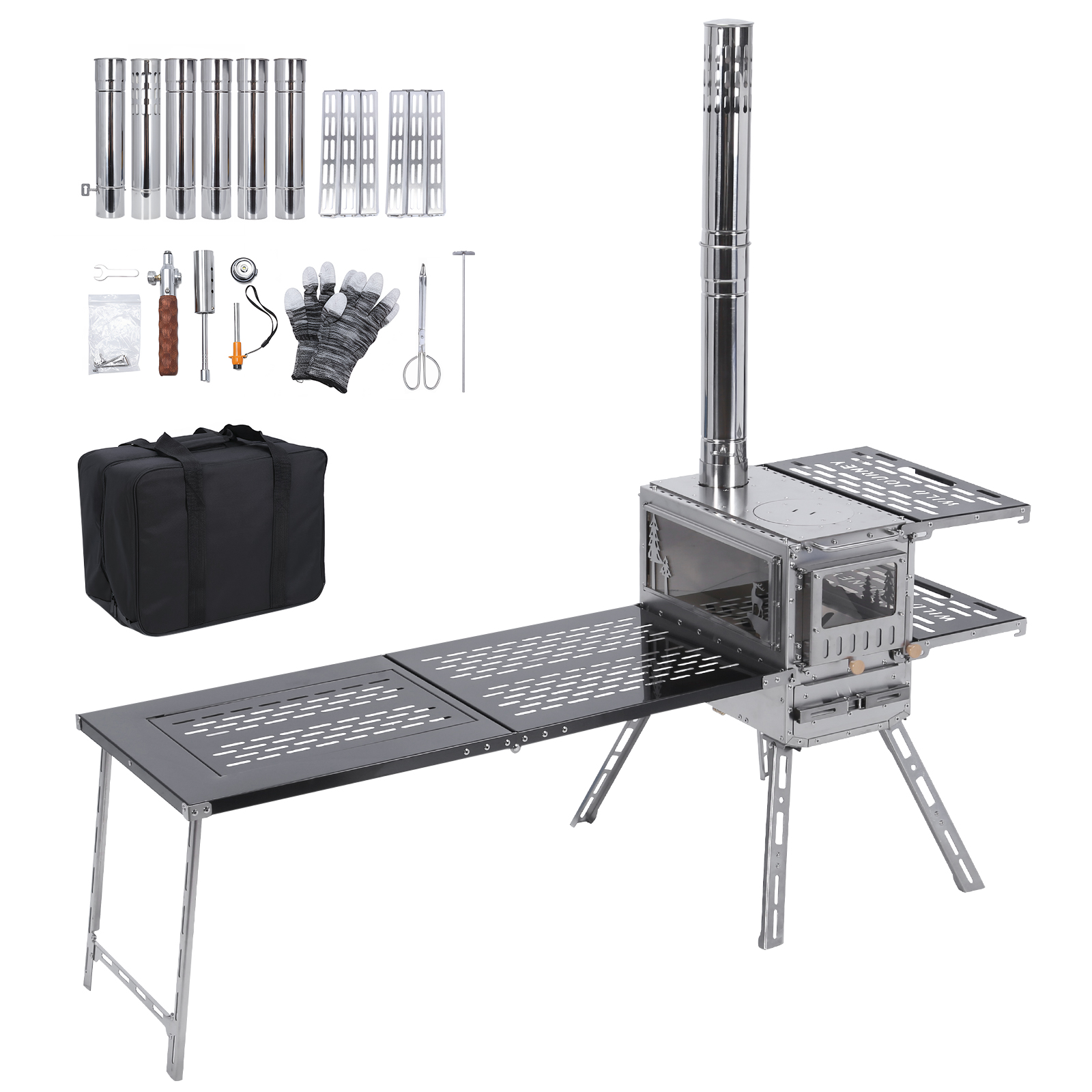 Outdoor Hunting Table - Camping Stove with Oven & Camping