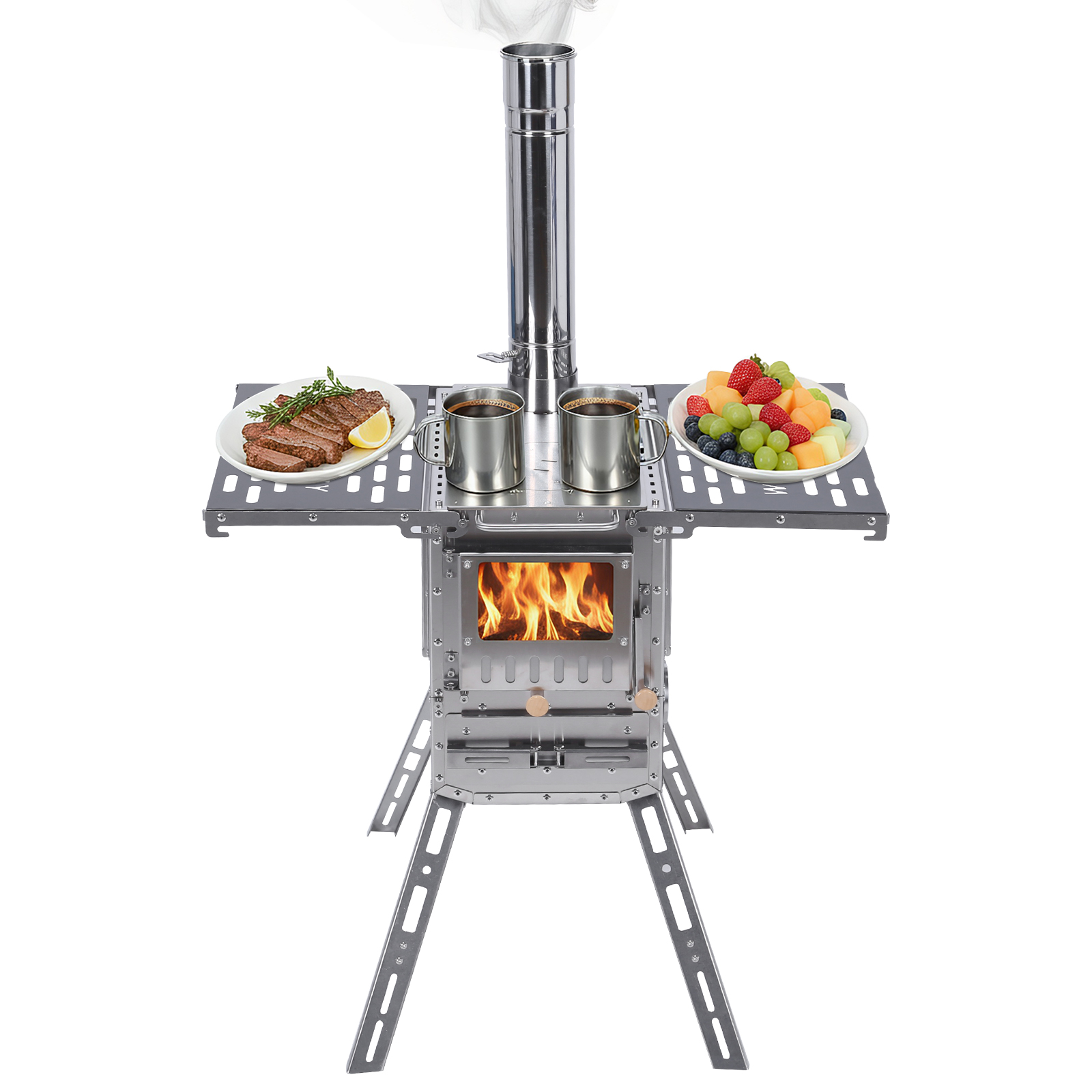 Outdoor Hunting Table - Hot Tent Stove with Oven &