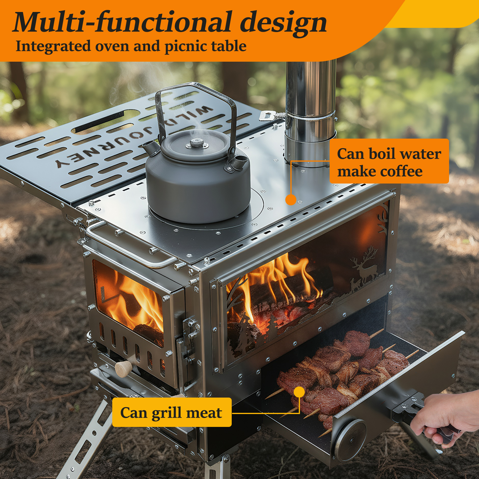Outdoor Camping Tent Stove wit - Outdoor Hunting Table ulasan dan harga