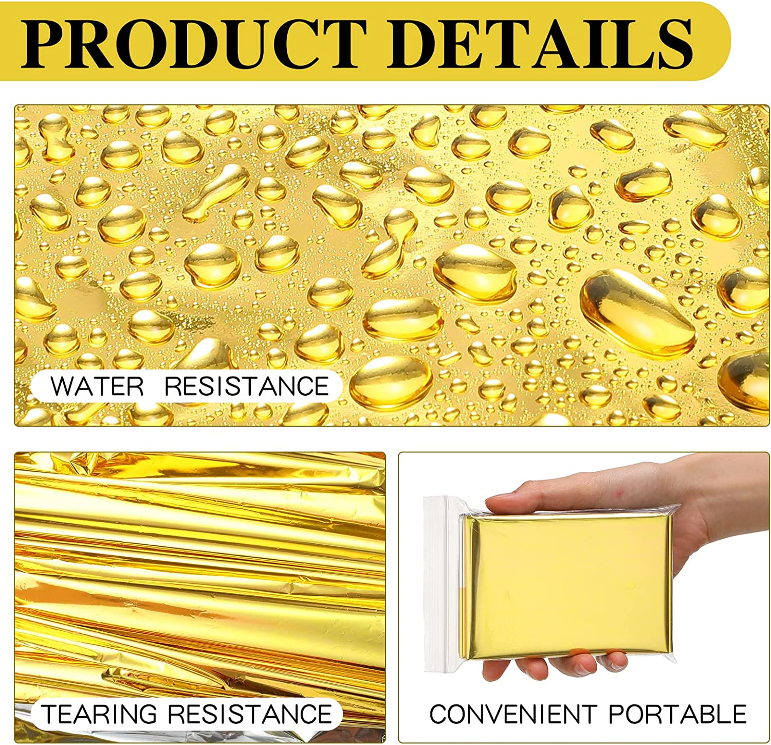 5-30Pc Outdoor Emergency Gold- - Outdoor Hunting Blanket ulasan dan harga