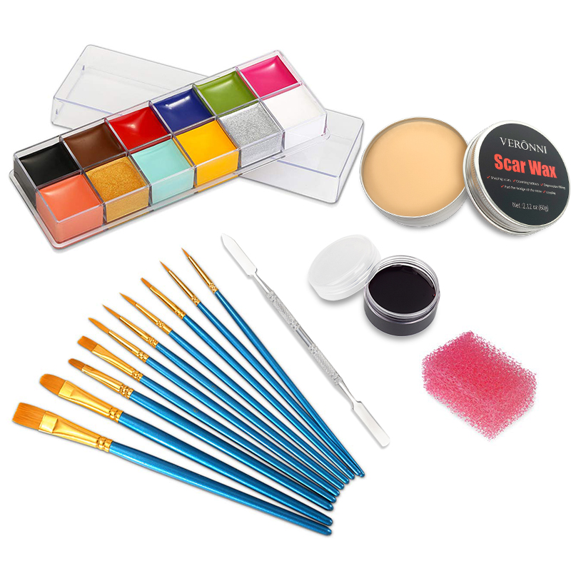 12/20 Colors Face Body Paintin - Camo Face Paint ulasan dan harga