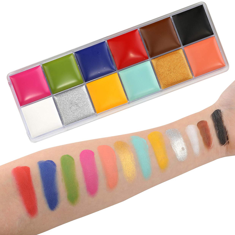 12/20 Colors Face Body Paintin - Camo Face Paint ulasan dan harga