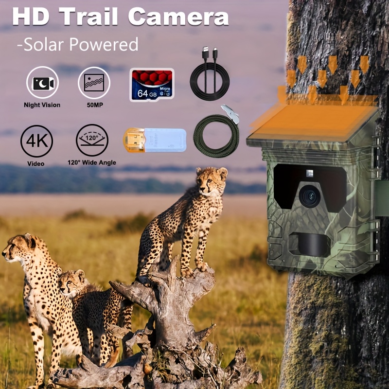 4K 50MP Solar-Powered Wildlife - Hunting Outdoor Camera ulasan dan harga