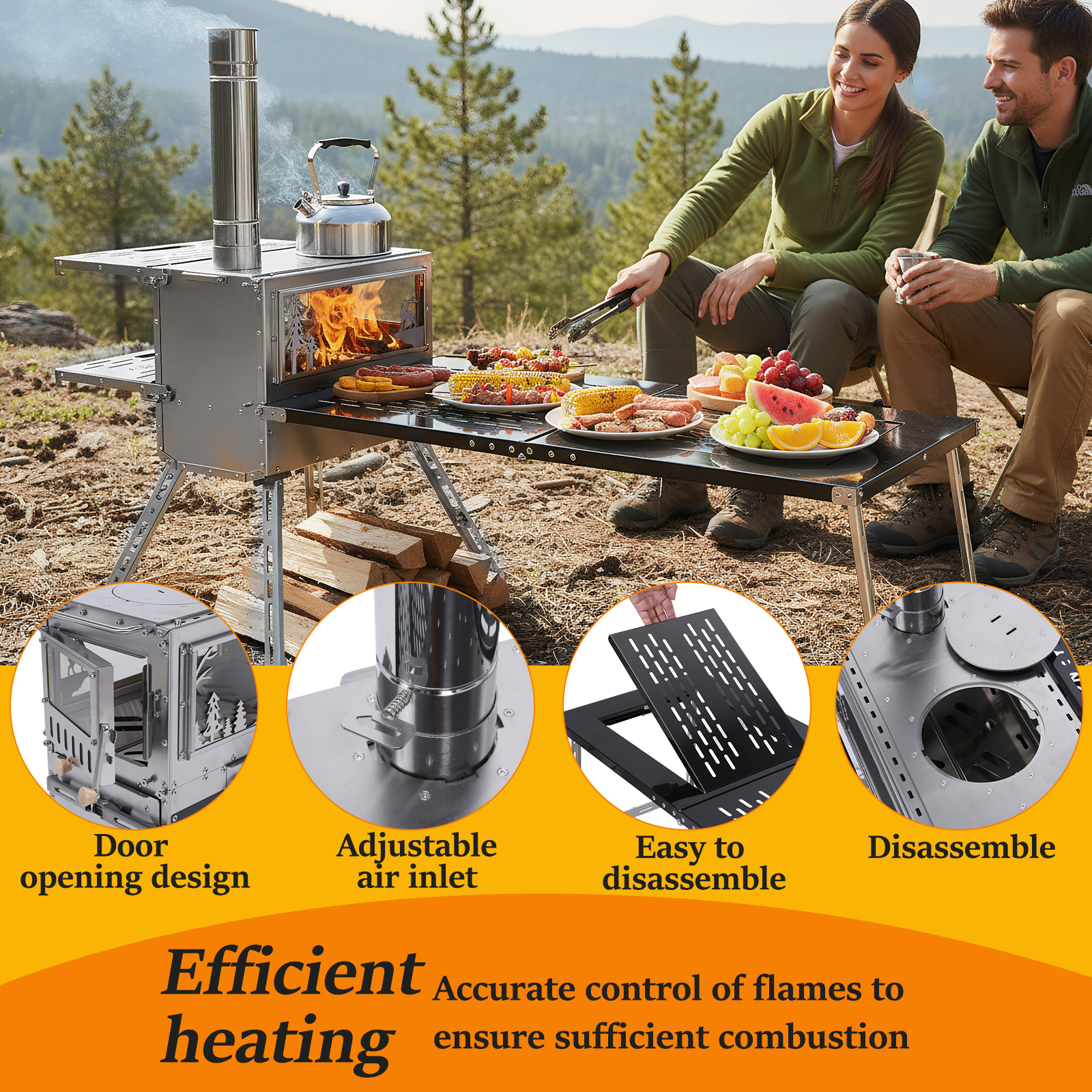 Portable Pellet Stoves with Ov - Outdoor Hunting Table ulasan dan harga