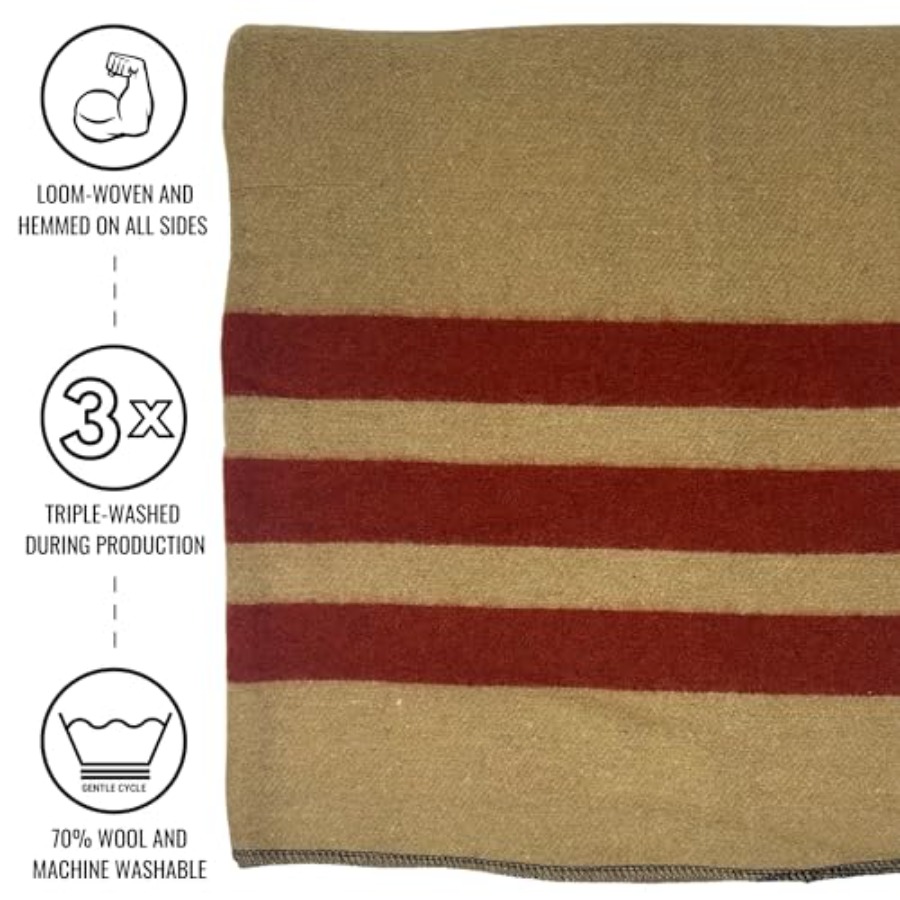 Rainier Wool Blanket, Warm, Th - Outdoor Hunting Blanket ulasan dan harga