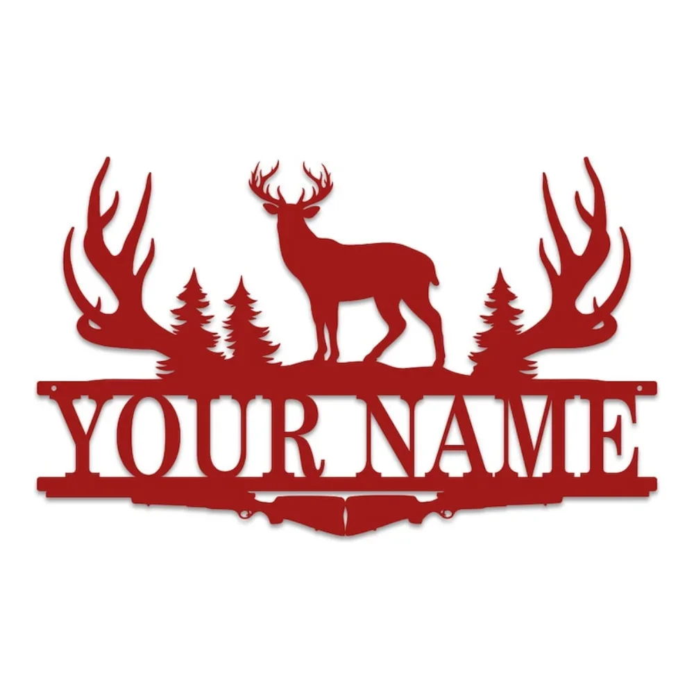Buck Antler Split Monogram Sig - Outdoor Hunting Names ulasan dan harga