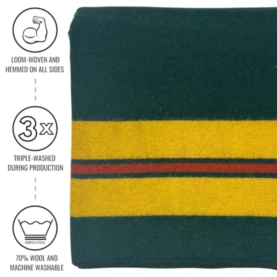 Rainier Wool Blanket Warm Thic - Outdoor Hunting Blanket ulasan dan harga