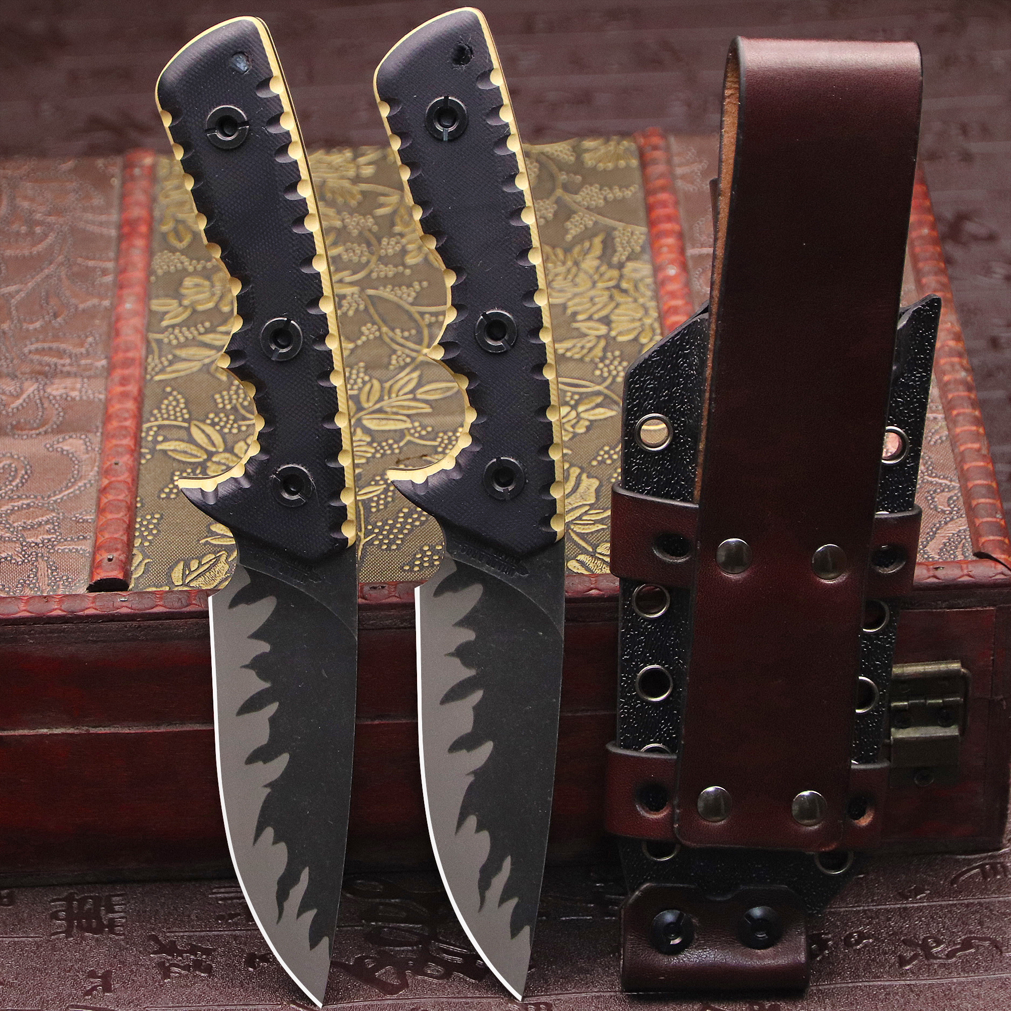 M-L (USA) DC53 Stone Washed Fu - Hunting Knife Outdoor Edge ulasan dan harga