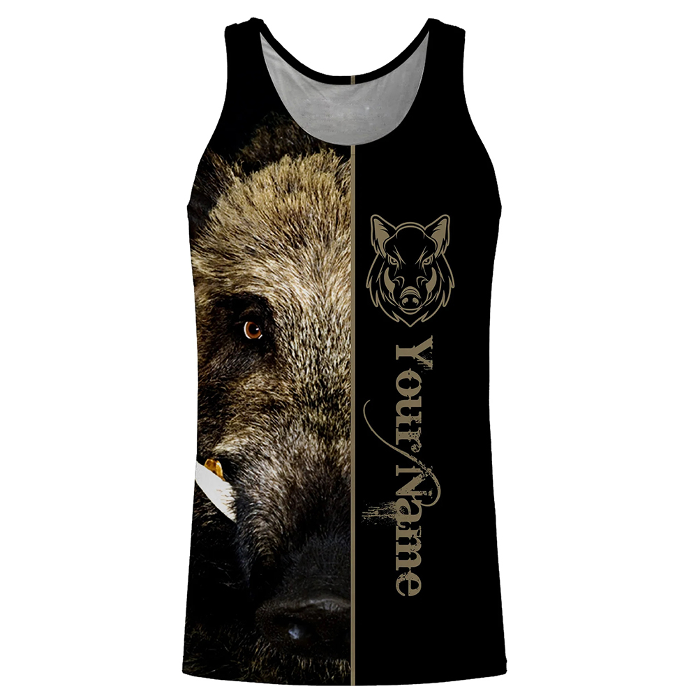 Custom Name Boar Hunter Tank T - Outdoor Hunting Names ulasan dan harga