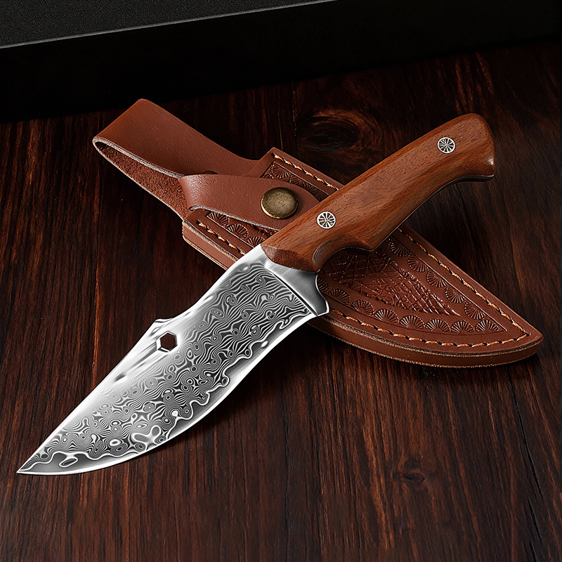 Damascus Outdoor Knife Curved  - Hunting Knife Outdoor Edge ulasan dan harga