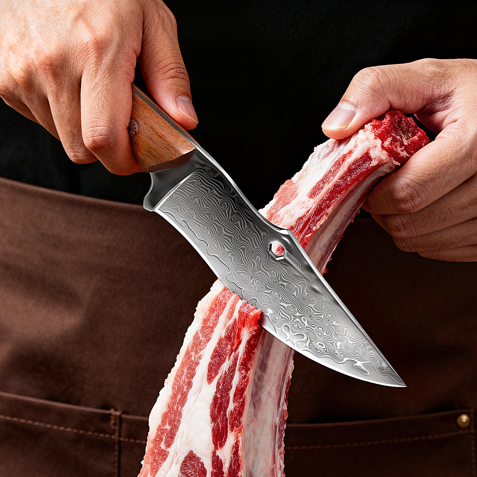 Damascus Outdoor Knife Curved  - Hunting Knife Outdoor Edge ulasan dan harga