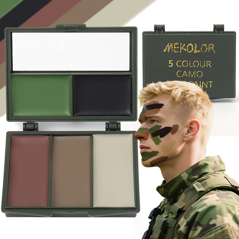 5-Color Camouflage, Face Paint - Camo Face Paint ulasan dan harga