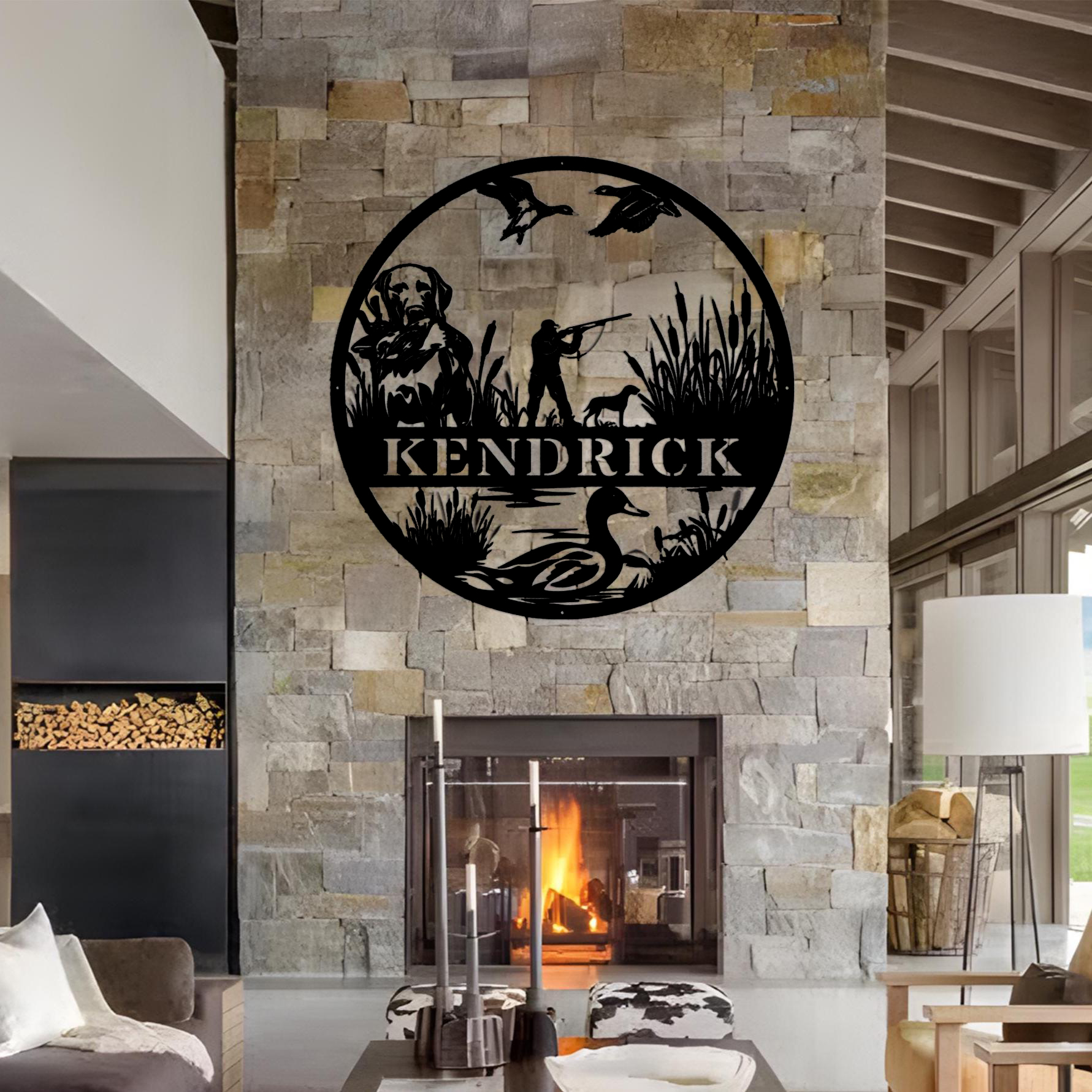 Custom Duck Hunting Metal Wall - Outdoor Hunting Lab ulasan dan harga