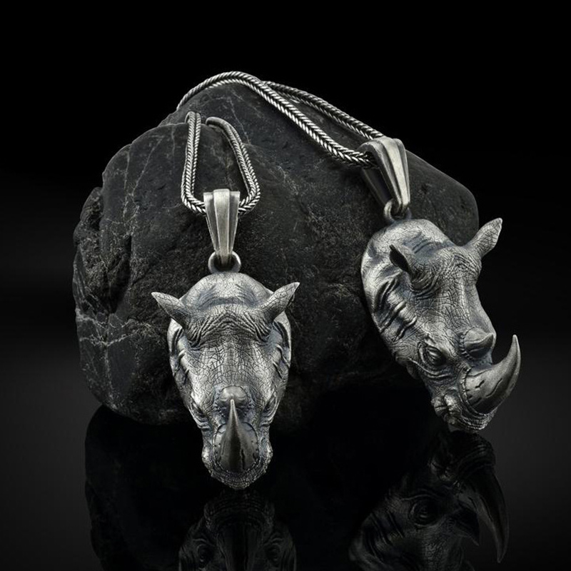 1Pcs Pure Tin Rhino Head Penda - Wildman Hunting & Outdoor Price List ulasan dan harga