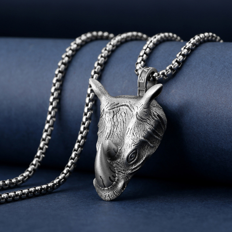 1Pcs Pure Tin Rhino Head Penda - Wildman Hunting & Outdoor Price List ulasan dan harga