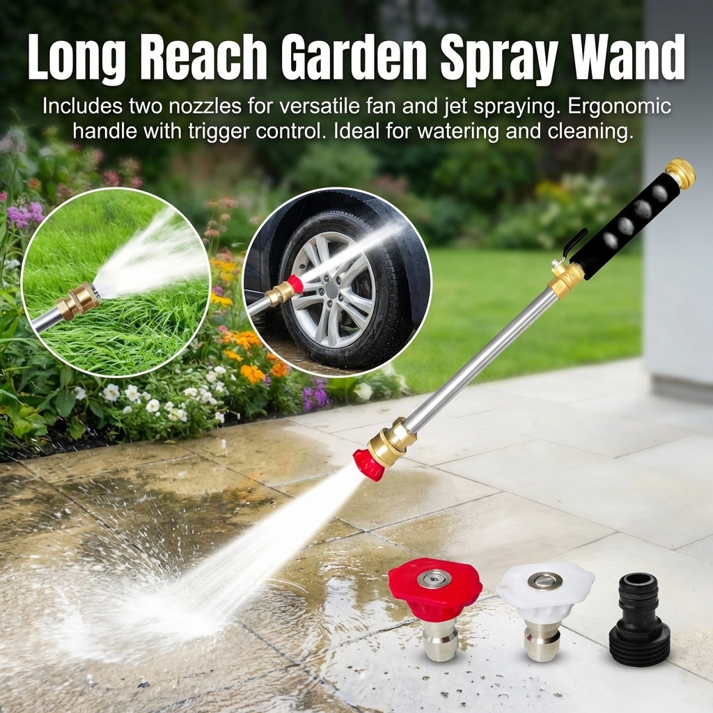 High-Pressure Water-Gun with 2 - Gun Cleaning Rod ulasan dan harga