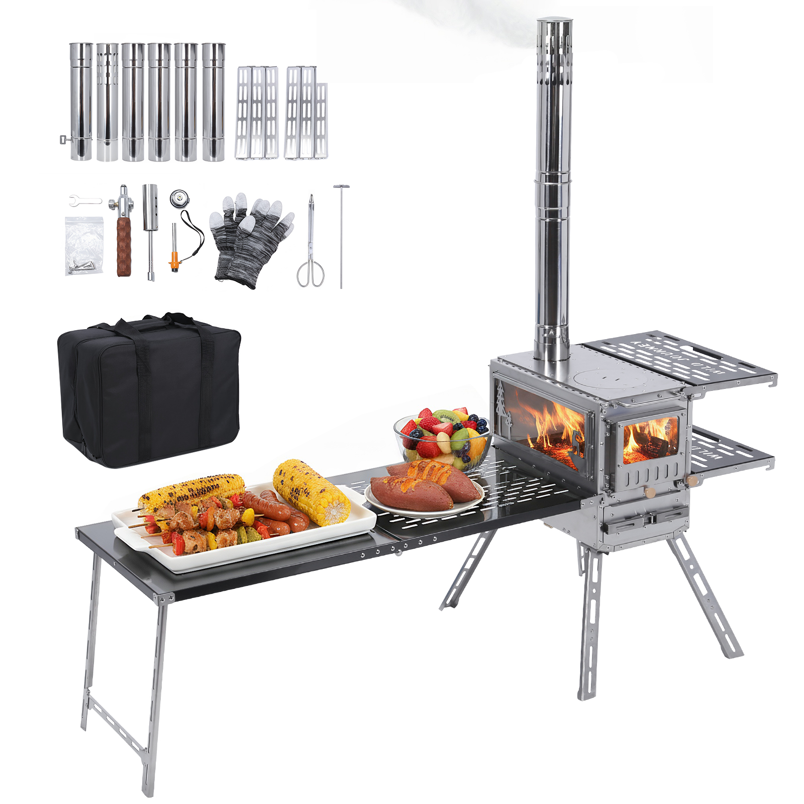 Camping Stove with Oven & Camp - Outdoor Hunting Table ulasan dan harga