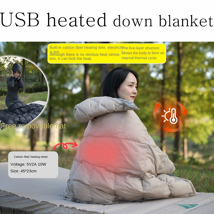 Down Camp Blanket Usb Heating  - Outdoor Hunting Blanket ulasan dan harga
