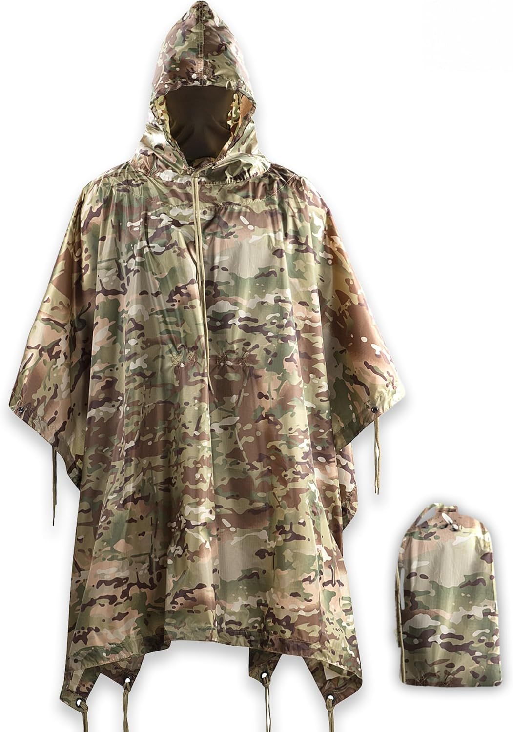 Tactical Rain Poncho Army Mili - Outdoor Hunting Images ulasan dan harga