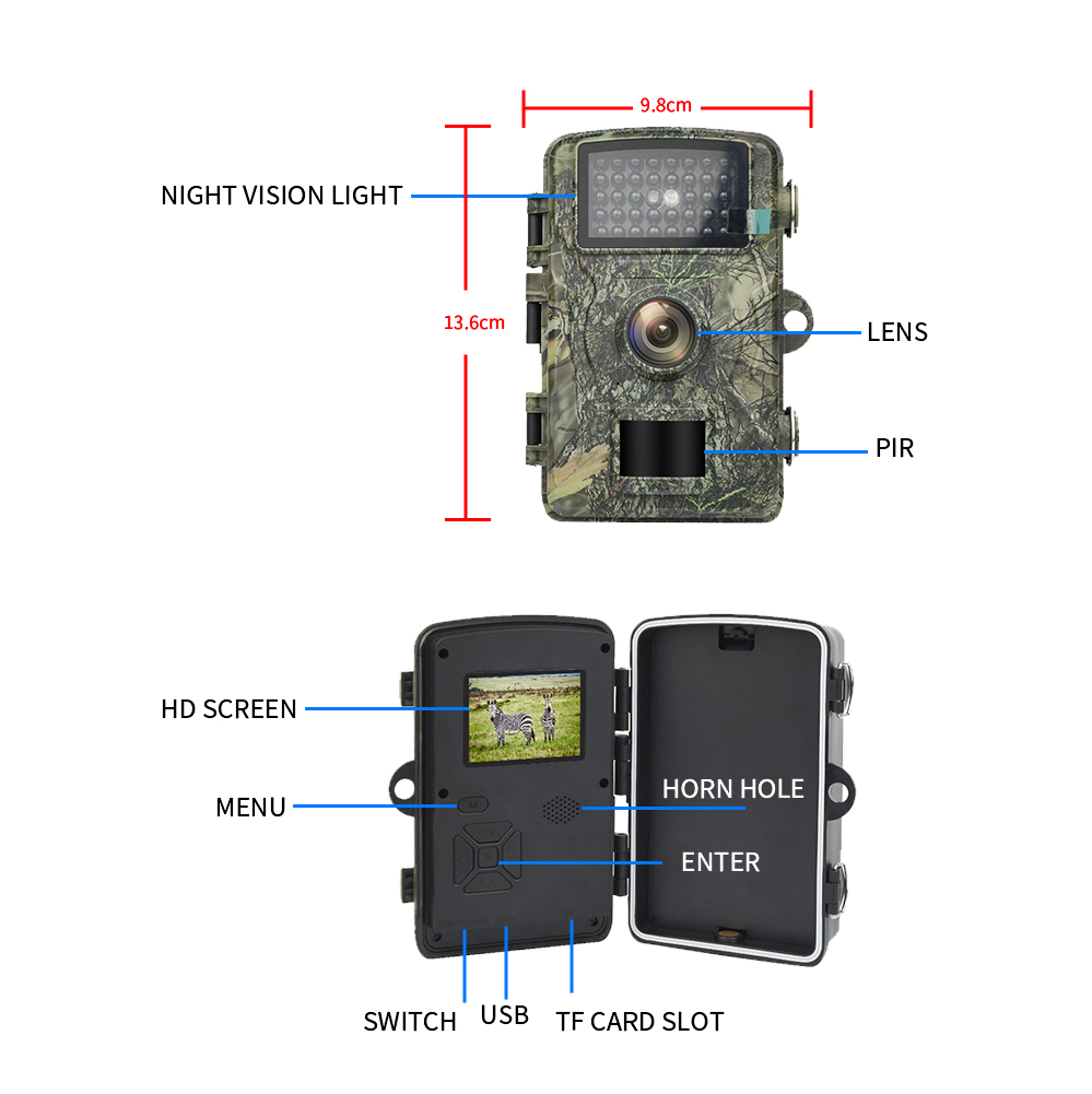 HD Wildlife Trail  Camera PIR  - Hunting Outdoor Camera ulasan dan harga