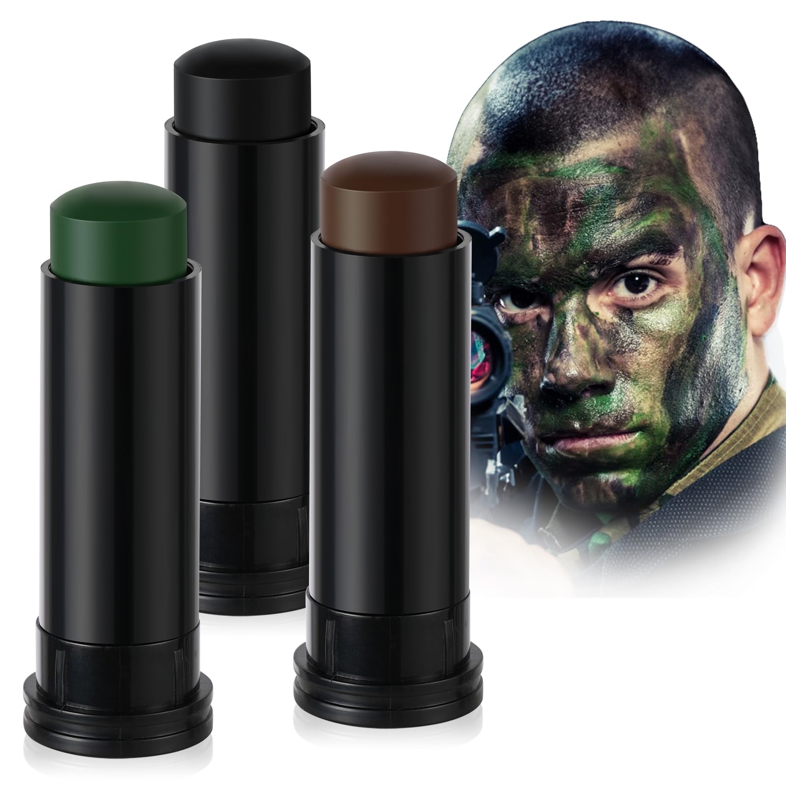 3Pcs Military Woodland Face Pa - Camo Face Paint ulasan dan harga