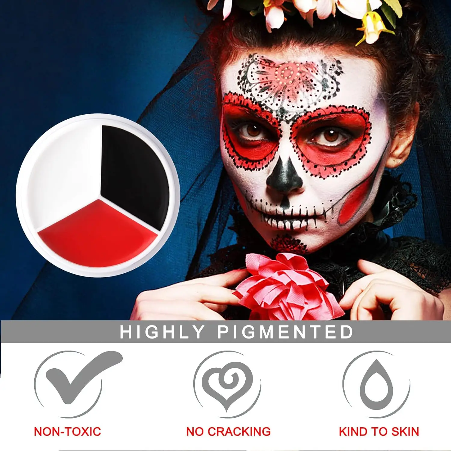 Halloween Makeup Palette Face  - Camo Face Paint ulasan dan harga