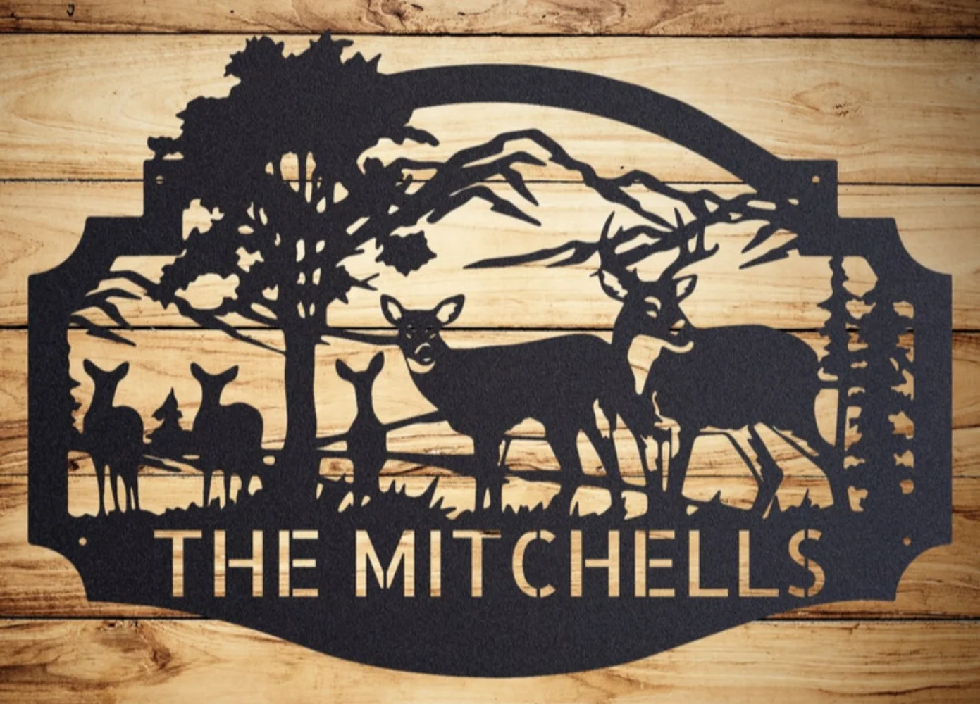 Personalized Deer Metal Cabin  - Outdoor Hunting Names ulasan dan harga