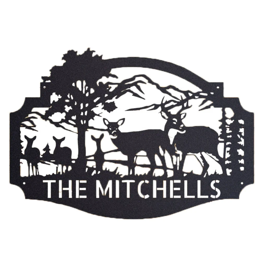 Personalized Deer Metal Cabin  - Outdoor Hunting Names ulasan dan harga