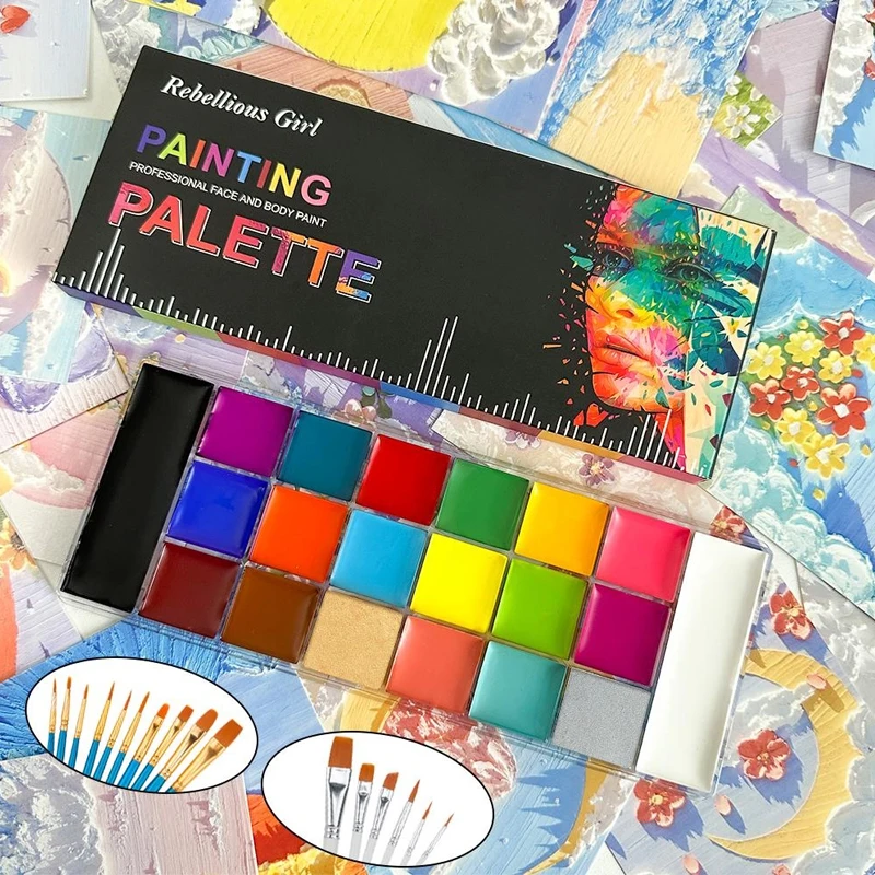 20 Colors Face Body Oil Painti - Camo Face Paint ulasan dan harga