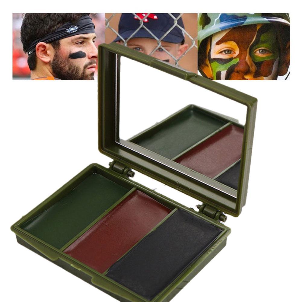 Three-Color Camouflage Facial  - Camo Face Paint ulasan dan harga