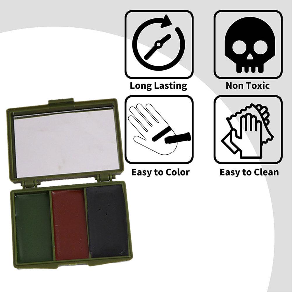 Three-Color Camouflage Facial  - Camo Face Paint ulasan dan harga