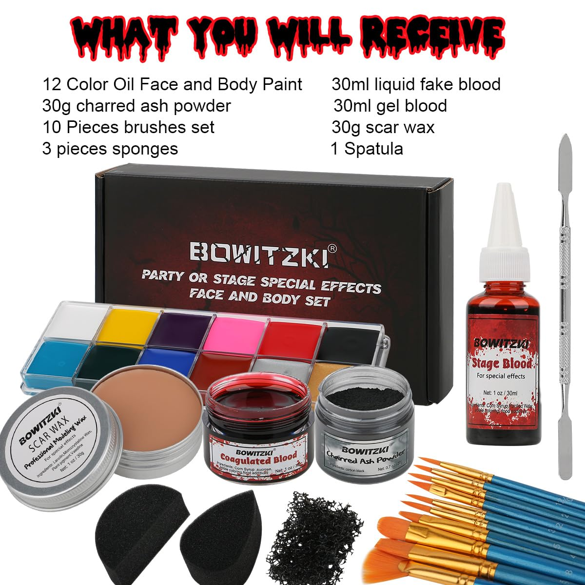 Bowitzki SFX Face Body Paint , - Camo Face Paint ulasan dan harga